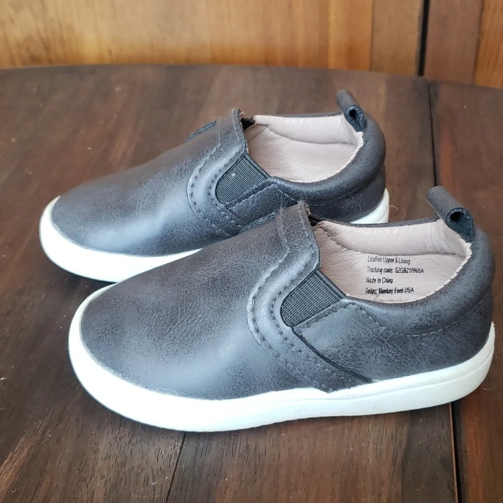 Monkey Feet Leather Loafer Slip-On Shoe Sz 12-18M